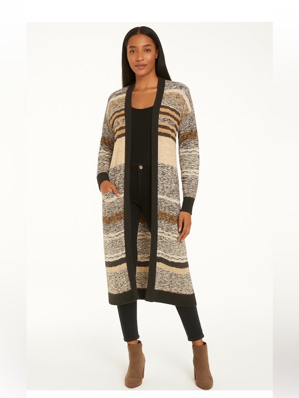 Marked Reunited Clothing Cozy Open-Front Long Cardigan Sweater